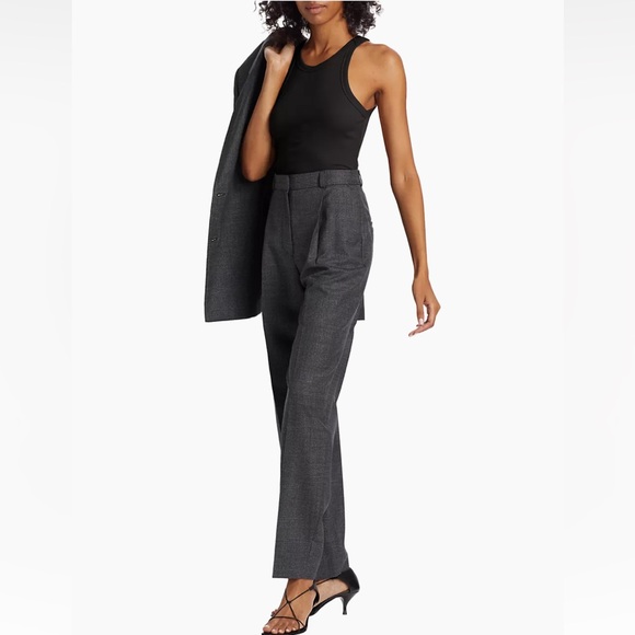 TOTEME Pleated wool-blend straight pants size 32 - Picture 4 of 15